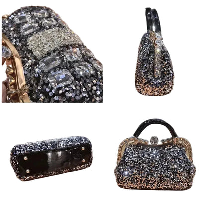 🍒Diamond sequin bag designer handbag brand fashion encrusted embellished crossbody body shoulder bags for evening wear occassion Rush For This Crust