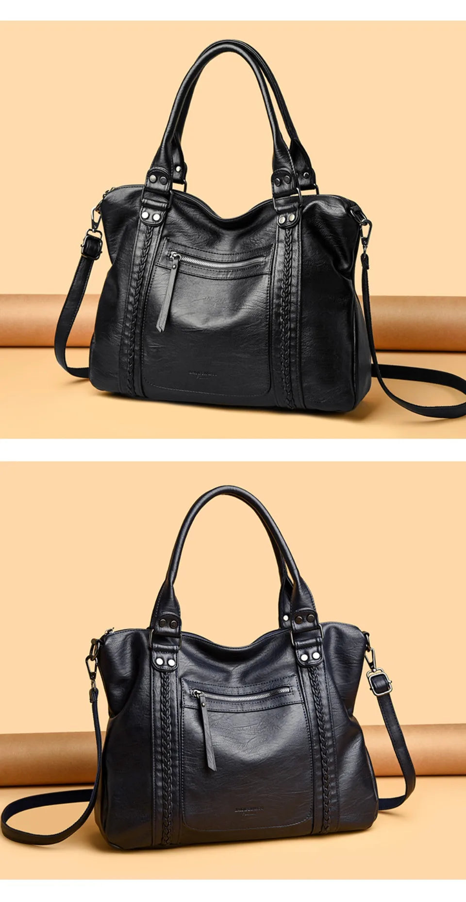🍒Soft faux leather shoulder crossbody bags for women hot luxury handbag Designer casual tote office work bag Clever Faux Leather