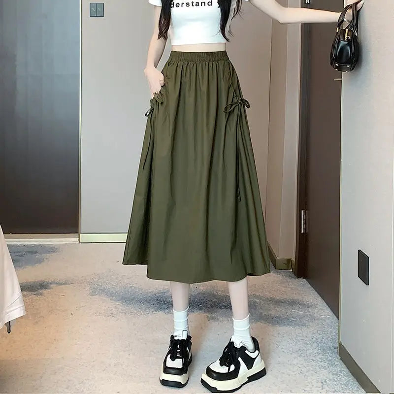 🍒Cargo Skirts with draw string for women's plus size female fashion wear summer clothing  skirt stylish chic and elegant aesthetic trendy clothes Draw Your Attention To This Cool Draw String