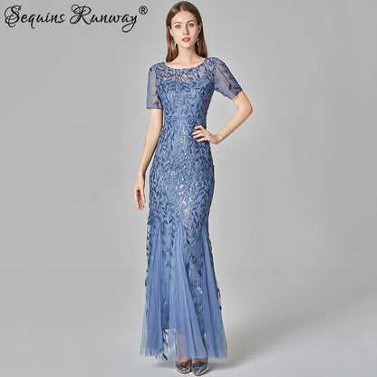 🍒Sequin maxi cocktail dress long bridesmaid prom outfit for special occasion party club bodycon vintage style clothing You'll Fish This Mermaid Out Time &Time