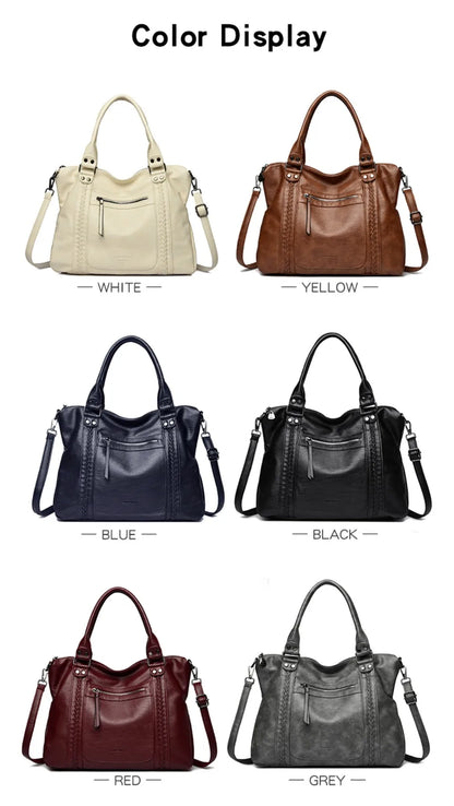🍒Soft faux leather shoulder crossbody bags for women hot luxury handbag Designer casual tote office work bag Clever Faux Leather