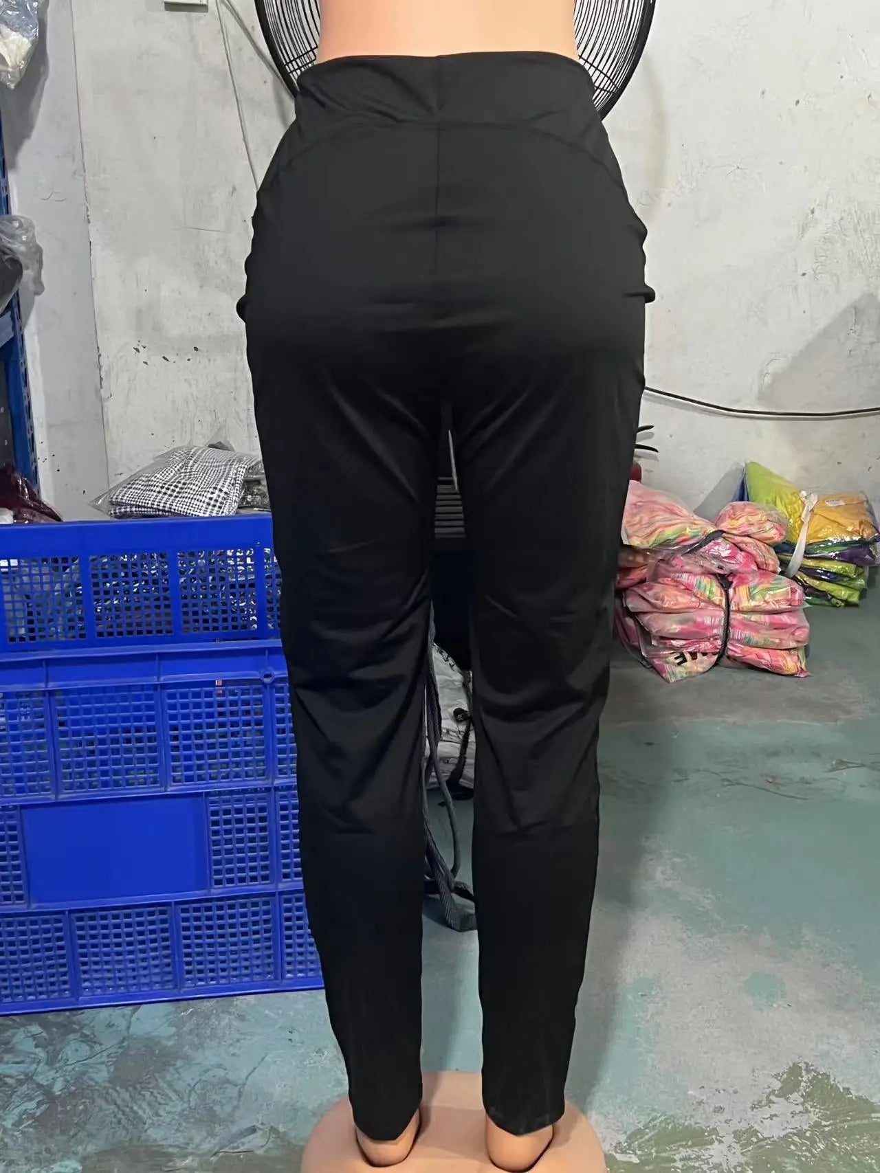 🍒Women's pants high waist trousers button waist trousers for office elegant solid colour leggings skinny pencil pants  business casual women fashionable Waist Wowers