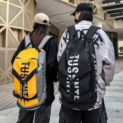 🍒Large capacity gym bag sports bag women's fitness backpack waterproof multi-functional with shoe storage travel bag unisex weekender holdall bag cool motive duffle bag