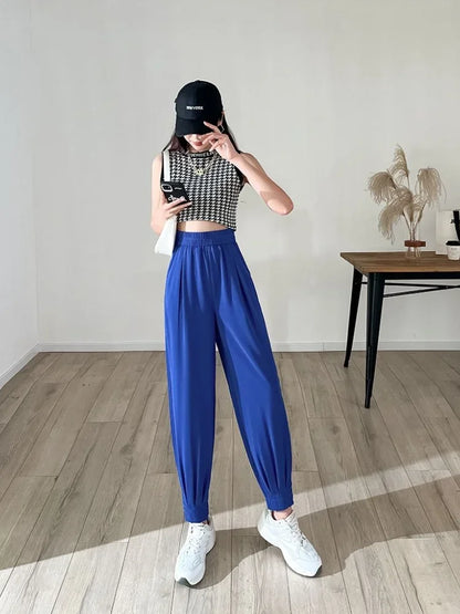 🍒Pencil trousers women harem pants high quality trendy clothes chic and elegant original G 90s smart casual fashion Write This Pencil On Your List