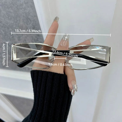 🍒Square designer sunglasses for women unisex metal frame cool eyeglasses female designer fashion eyewear DesignedTo Be Cool