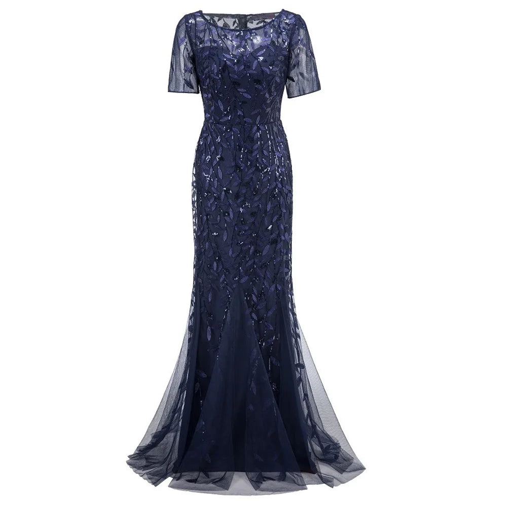🍒Sequin maxi cocktail dress long bridesmaid prom outfit for special occasion party club bodycon vintage style clothing You'll Fish This Mermaid Out Time &Time
