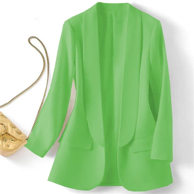 🍒versatile blazer color casual wear for women spring and autumn fashion clothes elegant office wear for ladies smart casual wear for work occasion jacket colorful Colour Up Your Form