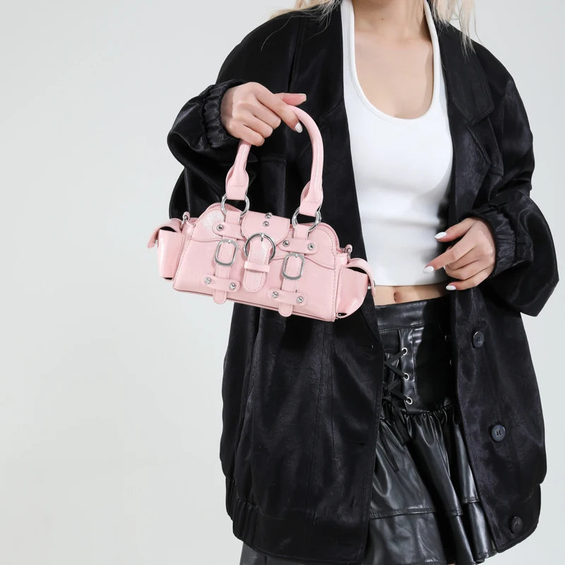 🍒Shoulder & crossbody bag in one solid popularity hot trendy stylish design y2k handbags for women fashion accessories Bag A Beaut Bits-y Bag