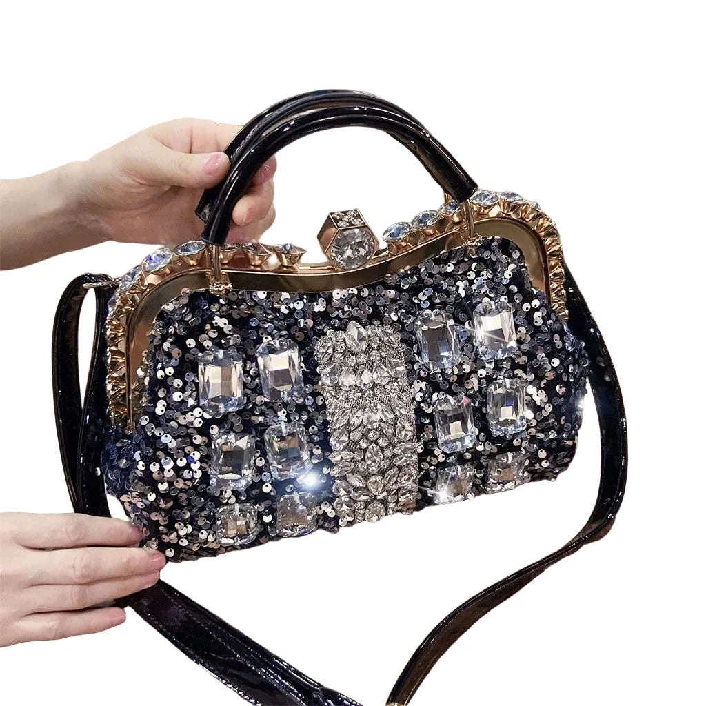 🍒Diamond sequin bag designer handbag brand fashion encrusted embellished crossbody body shoulder bags for evening wear occassion Rush For This Crust