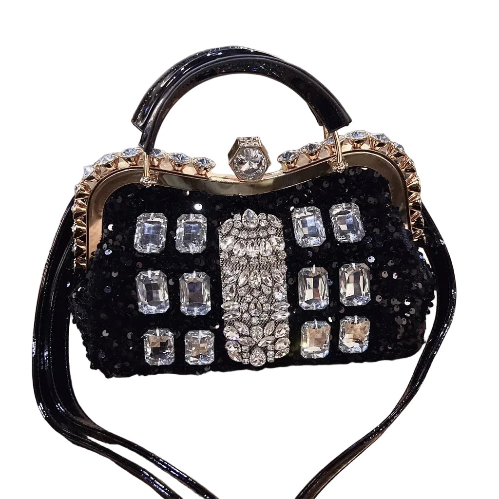 🍒Diamond sequin bag designer handbag brand fashion encrusted embellished crossbody body shoulder bags for evening wear occassion Rush For This Crust