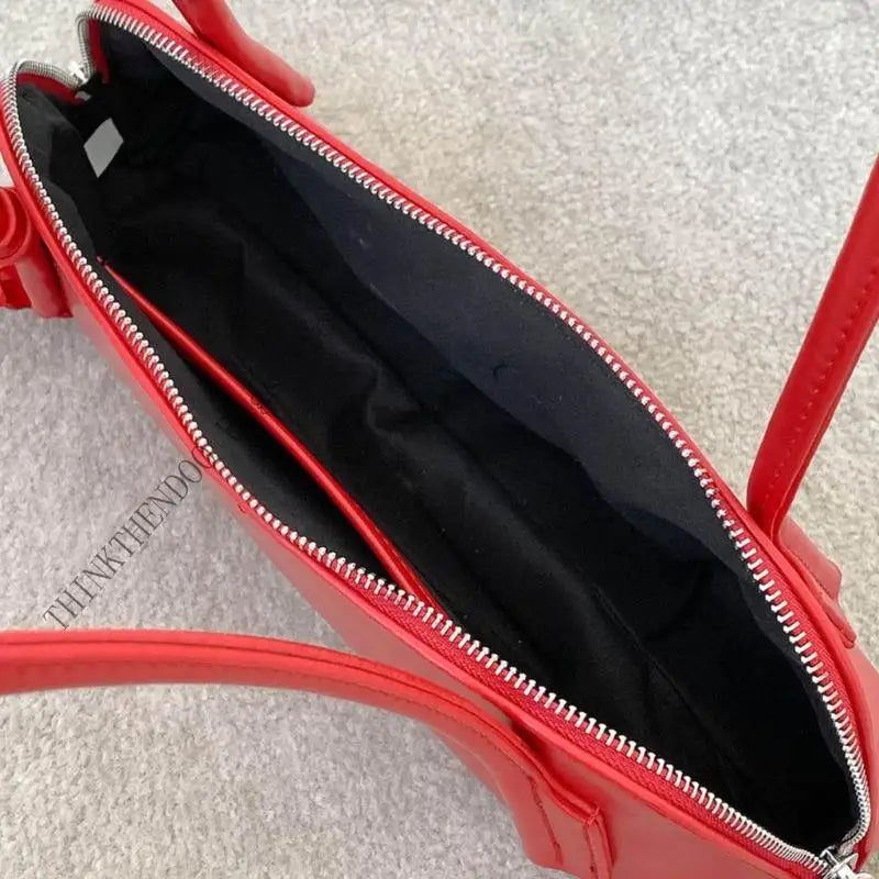 🍒Shoulder bag under arm for women with detachable heart charm pu leather handbag spacious underarm bags east west bag grab bag No Need To Go West To Get This East