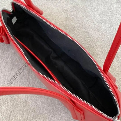 🍒Shoulder bag under arm for women with detachable heart charm pu leather handbag spacious underarm bags east west bag grab bag No Need To Go West To Get This East