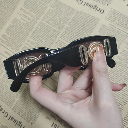 🍒Diamond polygon bling square shape sunnies for women vintage rhinestone womens Y2K eyewear summer sunglasses holiday shades Cool Crystals