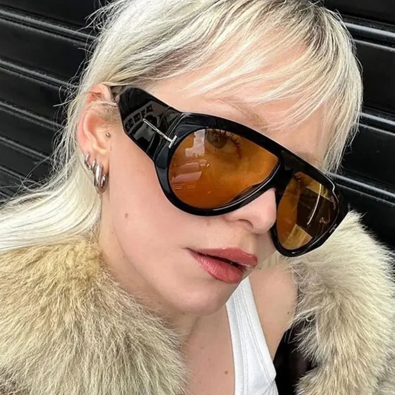 🍒European style sunglasses women pilot shape glasses shades stylish sunglass driving shades hiking eyewear unisex Rush For Your Retro