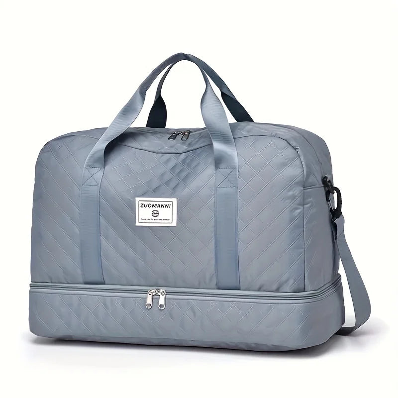🍒Luxury duffel bag for women large capacity handbag shoulder & crossbody tote bag with compartments dry wet separation dual side pockets for travel gym etc.   Step Up To Quality In Your Gym Bag Tote