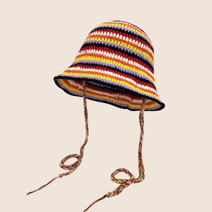 🍒Autumn crochet hat handmade bucket hat knitted Y2k flower fashion autumn winter colourful hats Get A Bellfower Flower. Flower