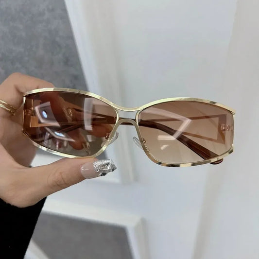 🍒Square designer sunglasses for women unisex metal frame cool eyeglasses female designer fashion eyewear DesignedTo Be Cool