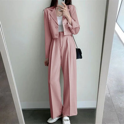 🍒Two piece set outfits office pants suits for women long sleeve jacket and high waisted pants occasion wear smart casual clothing Casualy Smart