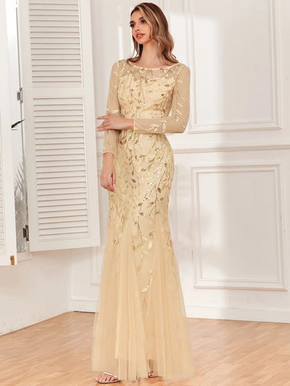 🍒Sequin maxi cocktail dress long bridesmaid prom outfit for special occasion party club bodycon vintage style clothing You'll Fish This Mermaid Out Time &Time