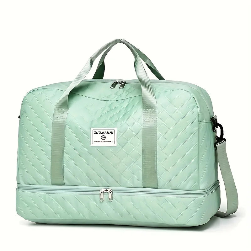 🍒Luxury duffel bag for women large capacity handbag shoulder & crossbody tote bag with compartments dry wet separation dual side pockets for travel gym etc.   Step Up To Quality In Your Gym Bag Tote