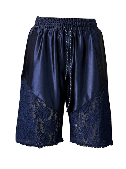 🍒Y2k shorts women culotte lace satin bloomers pants Lace shorts womens elastic waist slip shorts women Sport Your Undies