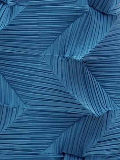 🍒Sleeveless pleated dress for women turtleneck outfit single colour solid fashion smart casual women party wear occasion clothing style 3D fold designer dresses Fashion A Fold