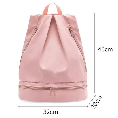 🍒Wet dry separation fitness gym bags waterproof swimming bag women travel yoga sports bag mens basketball soccer pouch backpack