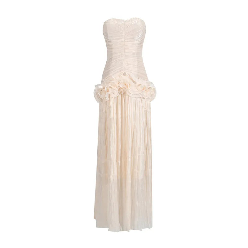 🍒Occasion evening gown elegant dresses prom wear for teens women's off shoulder maxi dress a-line luxury 3D floral corset chic fashion Pick This White Rose