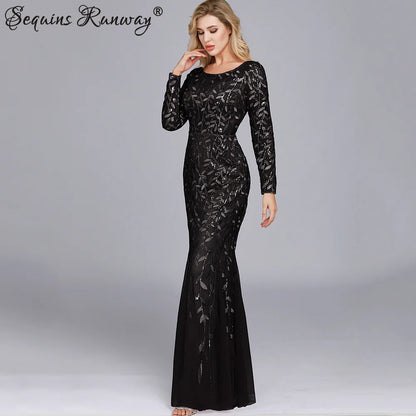 🍒Sequin maxi cocktail dress long bridesmaid prom outfit for special occasion party club bodycon vintage style clothing You'll Fish This Mermaid Out Time &Time