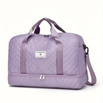 🍒Luxury duffel bag for women large capacity handbag shoulder & crossbody tote bag with compartments dry wet separation dual side pockets for travel gym etc.   Step Up To Quality In Your Gym Bag Tote