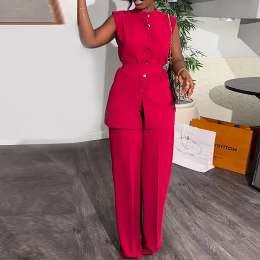 🍒Black shirt top & cuffed pants set womens wide leg pant sets two piece Loose o neck and high waist elegant trousers suit Y2k  DROP this CHERRY In your basket
