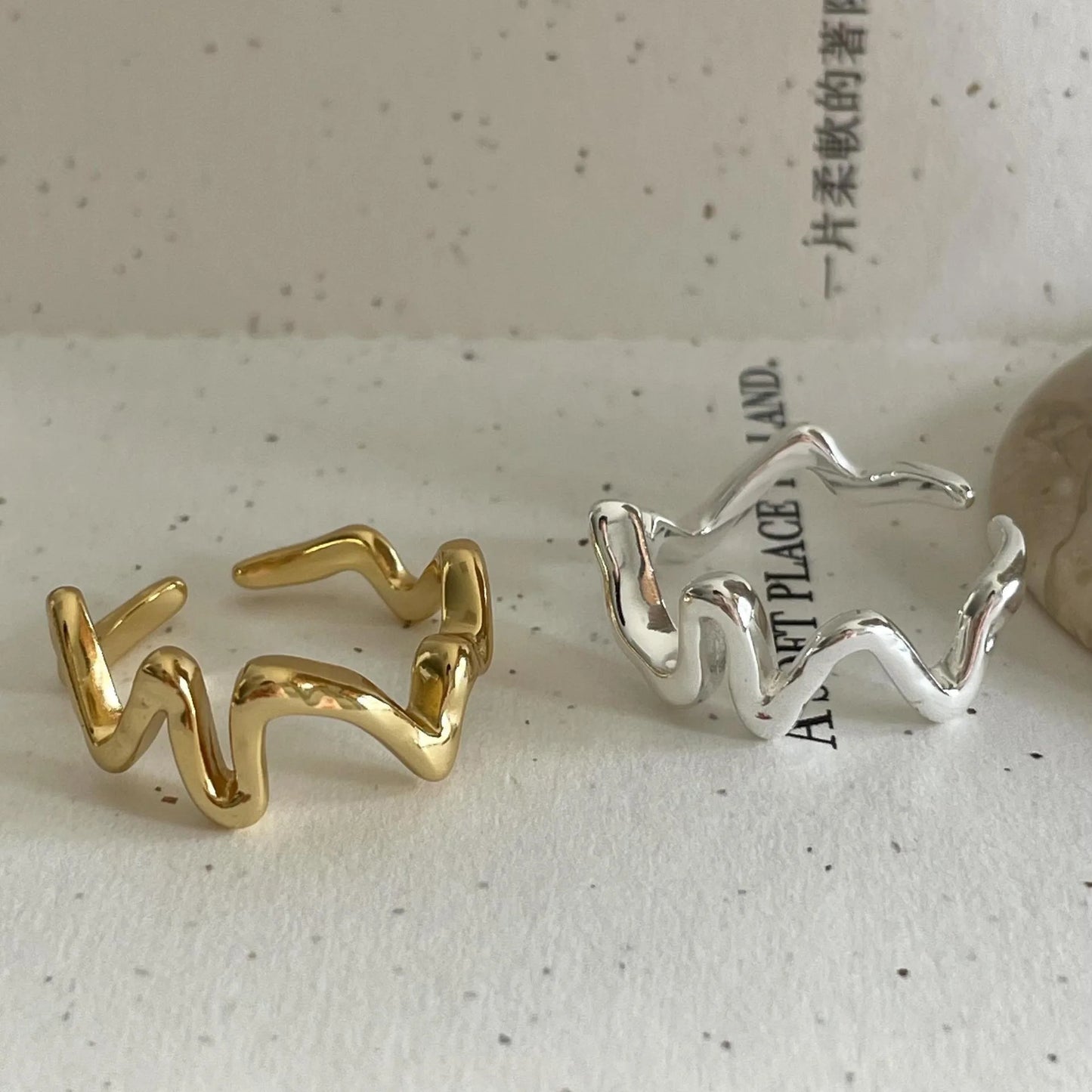 🍒925 Sterling silver rings for women geometric fine jewellery finger adjustable rings Interware cubic zirconia accessorize trendy jewellery for women birthday gifts