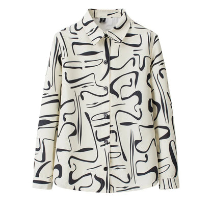 🍒Animal print shirt jacket womens loose leopard print outerwear for spring clothing loose lazy smart casual female fashion office commuting wear SAFAR as I CAN SEE this ANIMAL’S cool