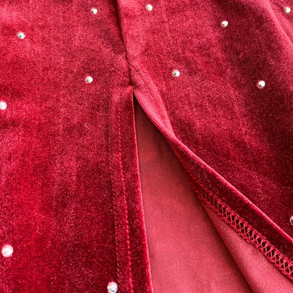 🍒Bodycon o-neck long sleeve dress glitter rhinestone outfit velvet chic vintage style clothing chic autumn fall fashion party occasion wear Get Wine Stoned