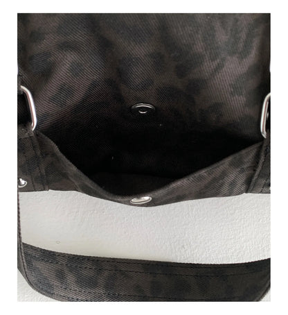 🍒Vintage leopard handbag rivet bag motorcycle barrel shaped crossbody bag boston casual female shoulder fashion totes  Jump On This Animal Its Barrels Of Fun