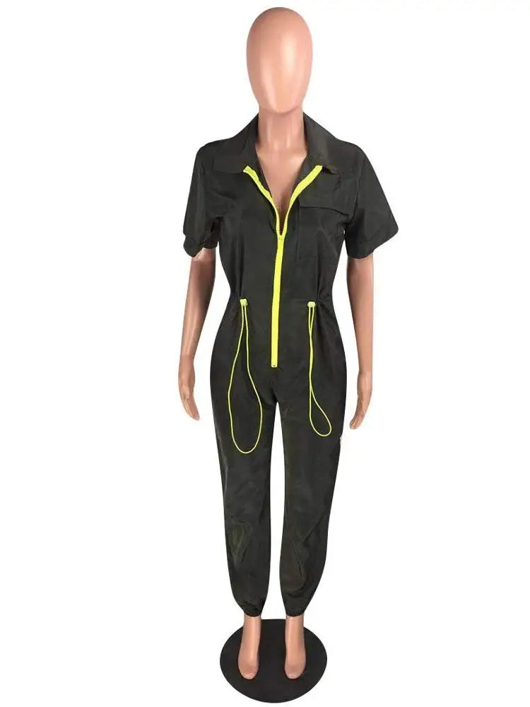 🍒Casual stretch jumpsuit colourful elastic waist pants one-piece romper suit for women comfortable summer outfits Jump In This Suit As Soon As You Get It