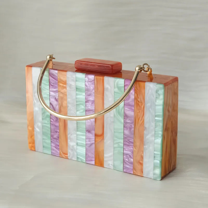 🍒Acrylic luxury handbag trendy handbags for women's fashion accessories boutique bag for  party wear evening bag cute wedding box bag vintage clutch occasion bags WAVE goodbye to boring bags with this SEA Green