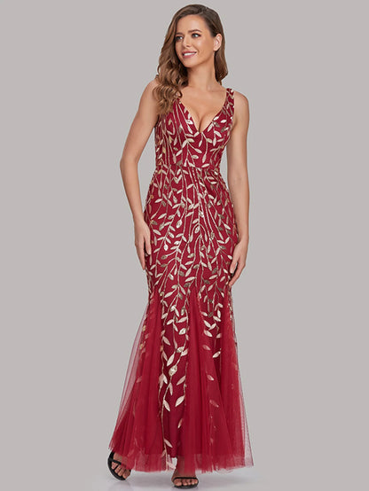🍒Sequin maxi cocktail dress long bridesmaid prom outfit for special occasion party club bodycon vintage style clothing You'll Fish This Mermaid Out Time &Time
