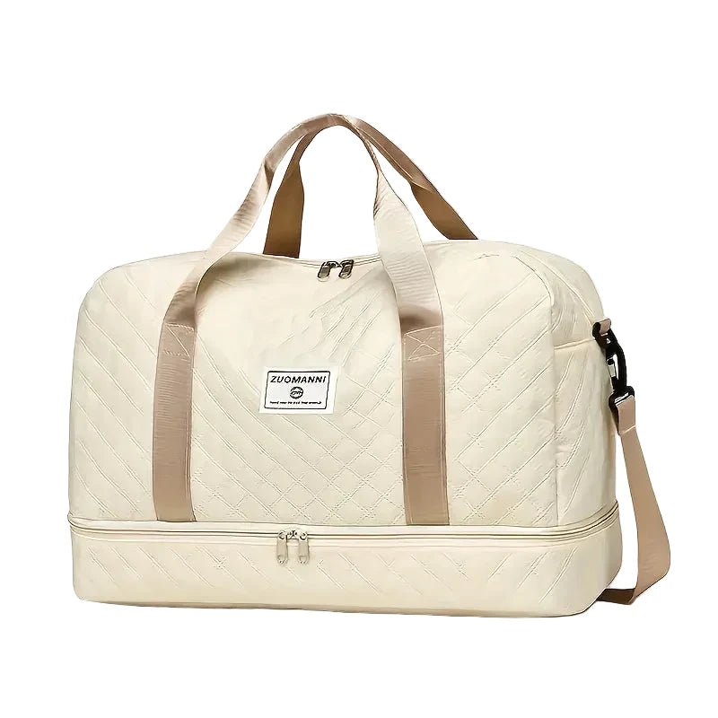 🍒Luxury duffel bag for women large capacity handbag shoulder & crossbody tote bag with compartments dry wet separation dual side pockets for travel gym etc.   Step Up To Quality In Your Gym Bag Tote