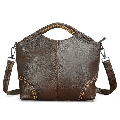 🍒genuine leather designer tote bags for women thick soft real leather luxury designer shopper bags tote purse with zipper grab bag leather silver crossbody bag Shine With Silver style Boast With Browns Back Up With Black