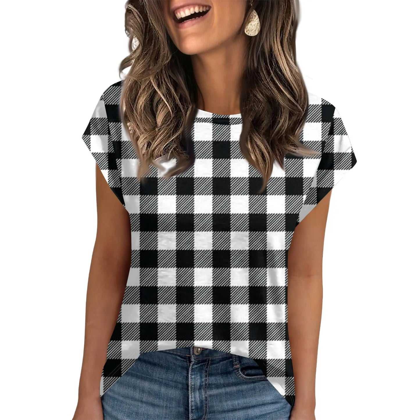 🍒Womens summer tops crop striped workout tee cap sleeve t-shirt to wear under jacket fashion trendy clothes