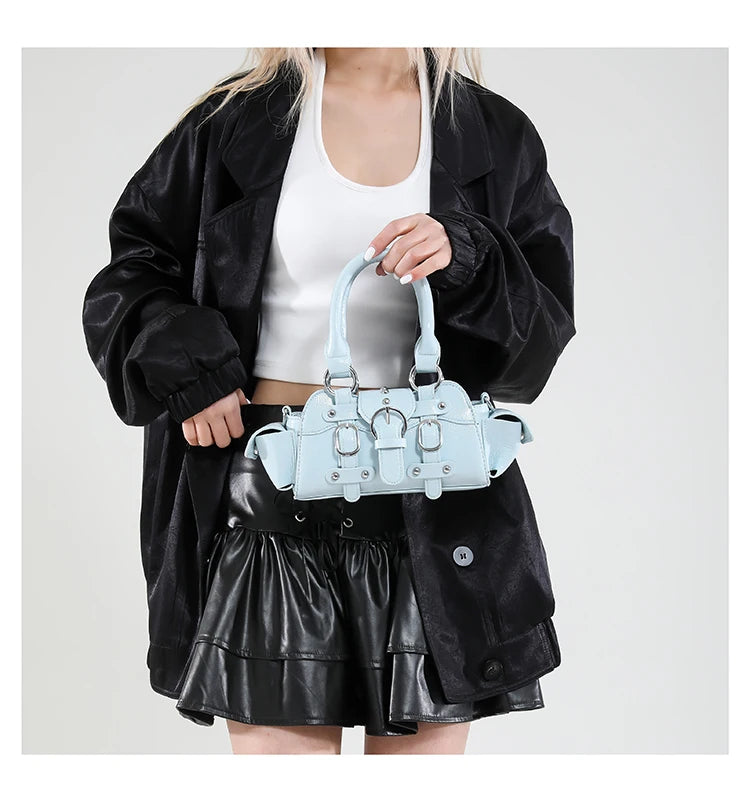 🍒Shoulder & crossbody bag in one solid popularity hot trendy stylish design y2k handbags for women fashion accessories Bag A Beaut Bits-y Bag