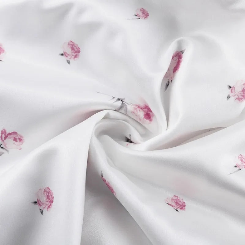 🍒White floral satin maxi dress for women casual or occasion wedding guest beach vacation outfit flower printed v-neck dress womens fashion slim fit waist short butterfly sleeve long summer wear with short sleeves high waist cute comfy casu-casion