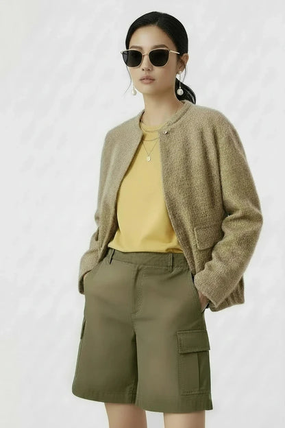 🍒Sequin bomber Jacket women Y2k gold Colour stand collar short coat long sleeve  spring fashion high Streetwear occasion wear smart casual clothing for women  Spring Into Shimmer