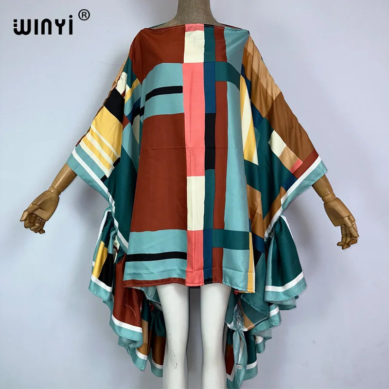 🍒Women summer fashion evening beach party outfit bohemian beachwear kaftan dress elegant beach cover ups Cover Up Covers