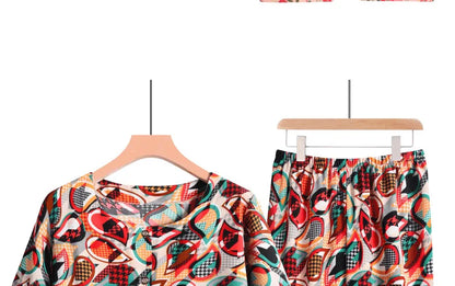 🍒Pants and t-shirt pyjamas set cotton short pants and t-shirt loungewear top and trousers home wear clothing Sleepwear for women 2 piece sleep set TOP up your PANTS and TEE and you will be SET