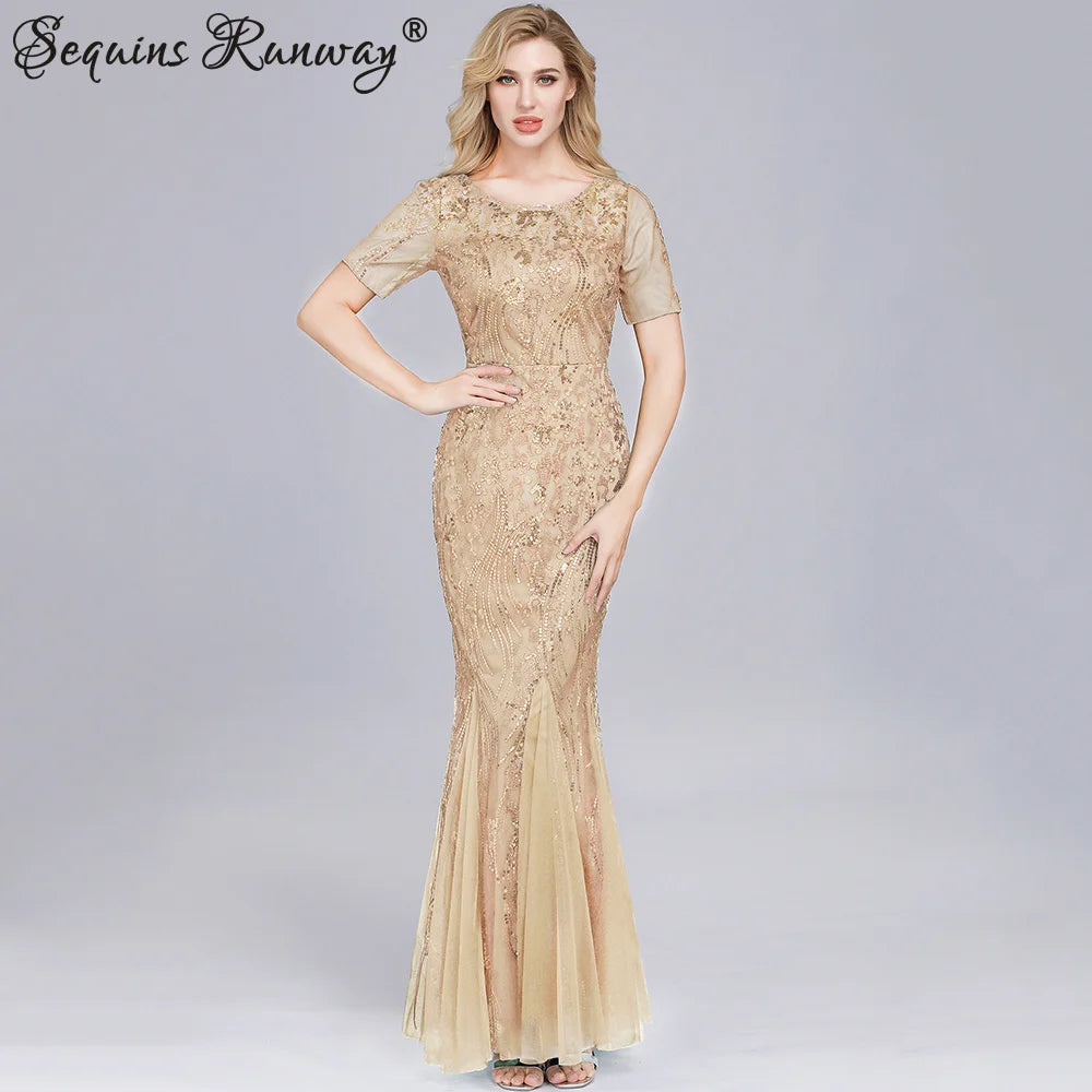 🍒Sequin maxi cocktail dress long bridesmaid prom outfit for special occasion party club bodycon vintage style clothing You'll Fish This Mermaid Out Time &Time