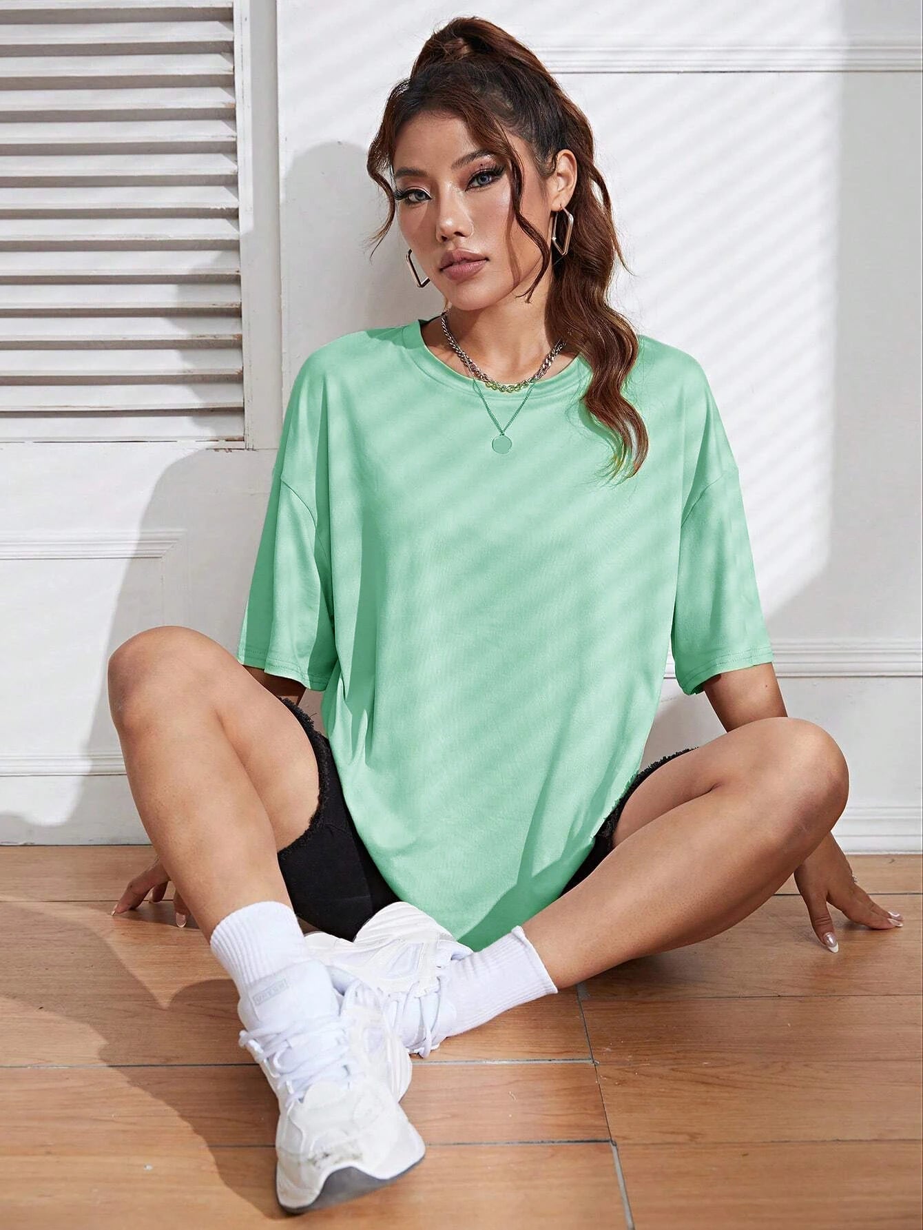 🍒Solid colour cotton t-shirt summer female fashion clothing street wear tops casual short sleeve tee shirts Quality T-shirt Alert