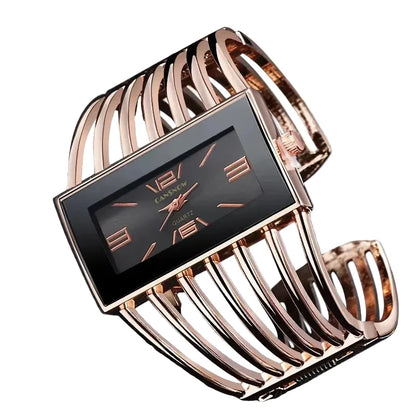 🍒Womens large face watch quality stainless steel luxury fashion rose gold bangle bracelet wristwatch for women dress ladies time piece female occasion jewellery accessory Watch This Bangle