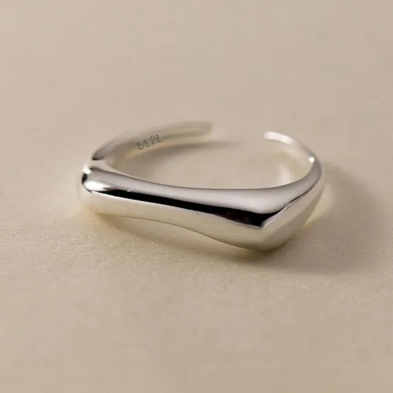 🍒925 Sterling silver rings for women geometric fine jewellery finger adjustable rings Interware cubic zirconia accessorize trendy jewellery for women birthday gifts